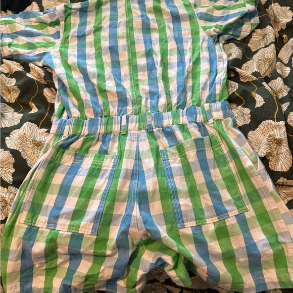 BIG BUD PRESS Blue and Green gingham Jumpsuit - Picture 2 of 3